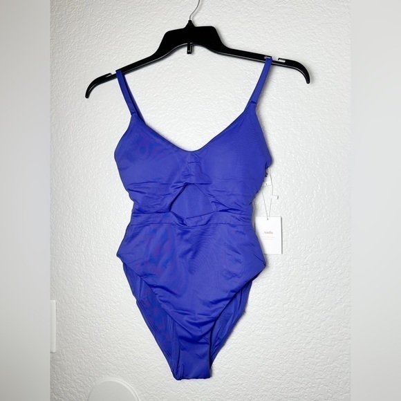 NWT Andie Swim The Samoa One Piece in Lapis Blue - Picture 4 of 8